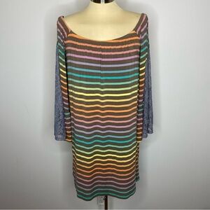 Va Va by Joy Han Rainbow Bell Sleeve Shift Dress